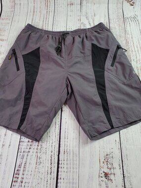 Santic Cycling Shorts Men 2XL Gray Black Mountain Biking Lined Padded Sport